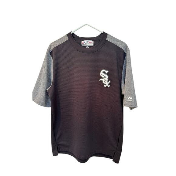 Majestic White SOX Authentic black short sleeve jersey, thermaBase mens M UEC - Picture 3 of 5